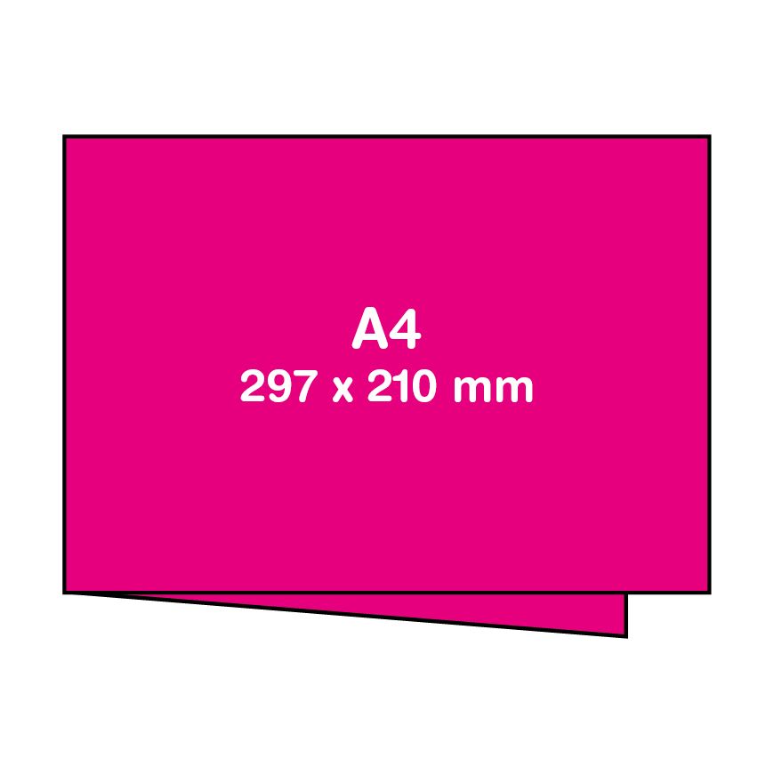 Format Paysage A4 (29.7 x 21 cm), 1 Pli