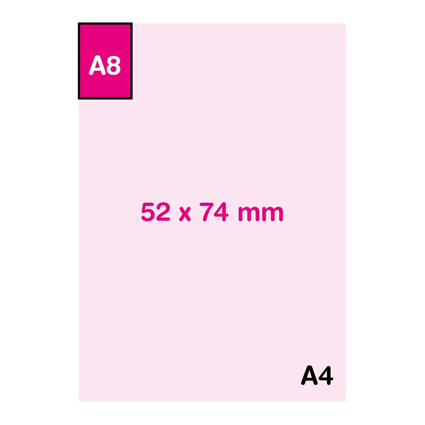 Format A8 (5.2 x 7.4 cm)