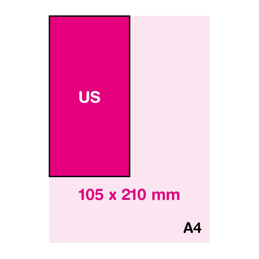 Formaat US (10.5 x 21.0 cm)